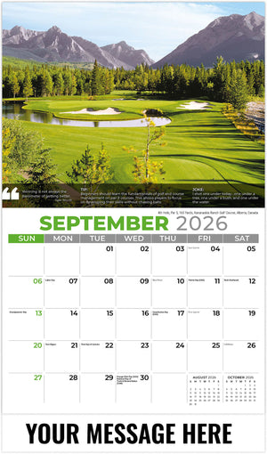 Golf Tips - 2026 Promotional Calendar