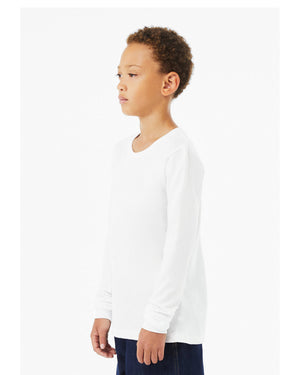 Bella + Canvas Youth Heather CVC Long-Sleeve T-Shirt