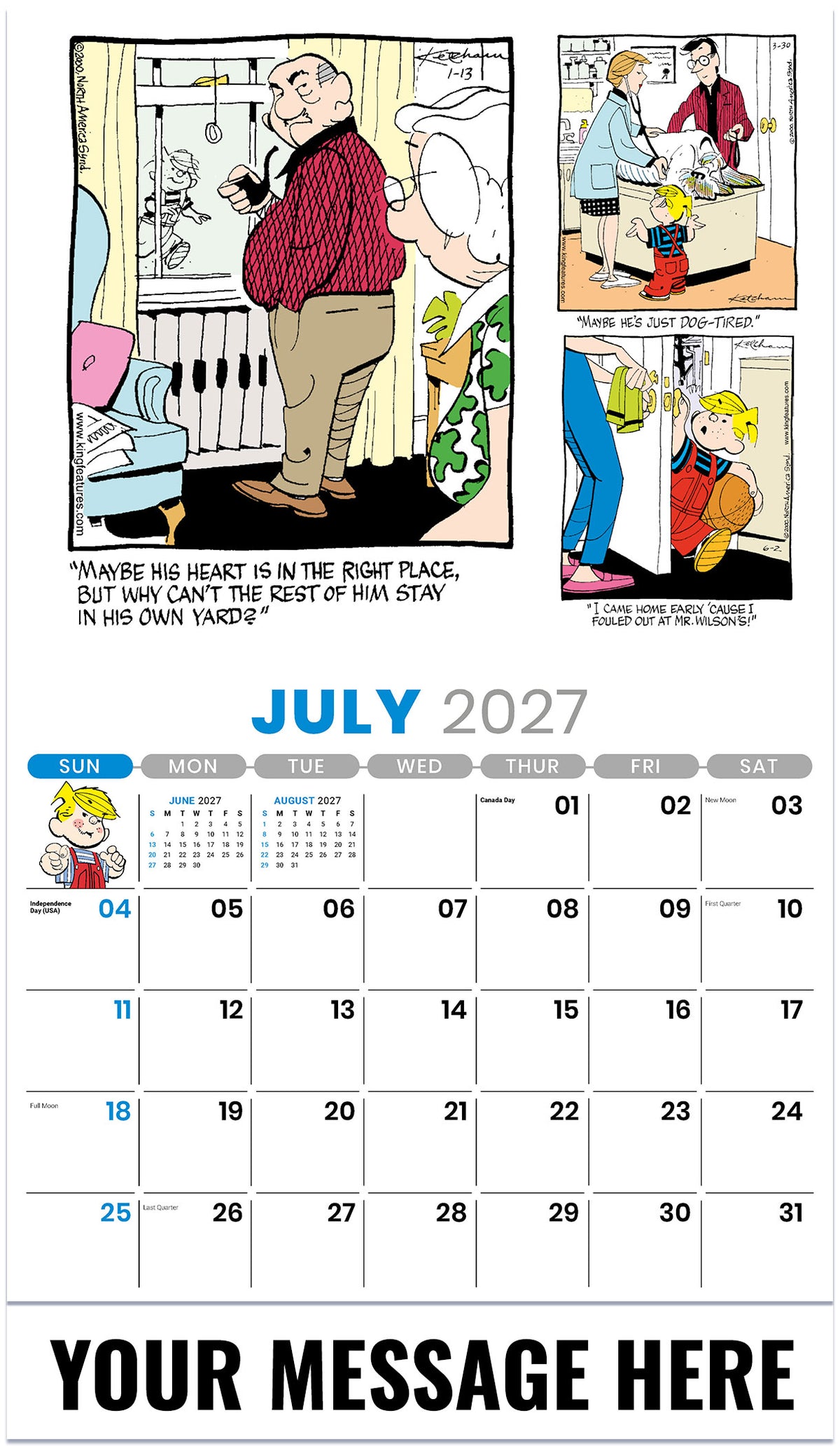 Dennis The Menace - 2027 Promotional Calendar