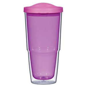 24 Oz. Biggie Tumbler With Lid - HT_5853 - TRANSLUCENT PURPLE