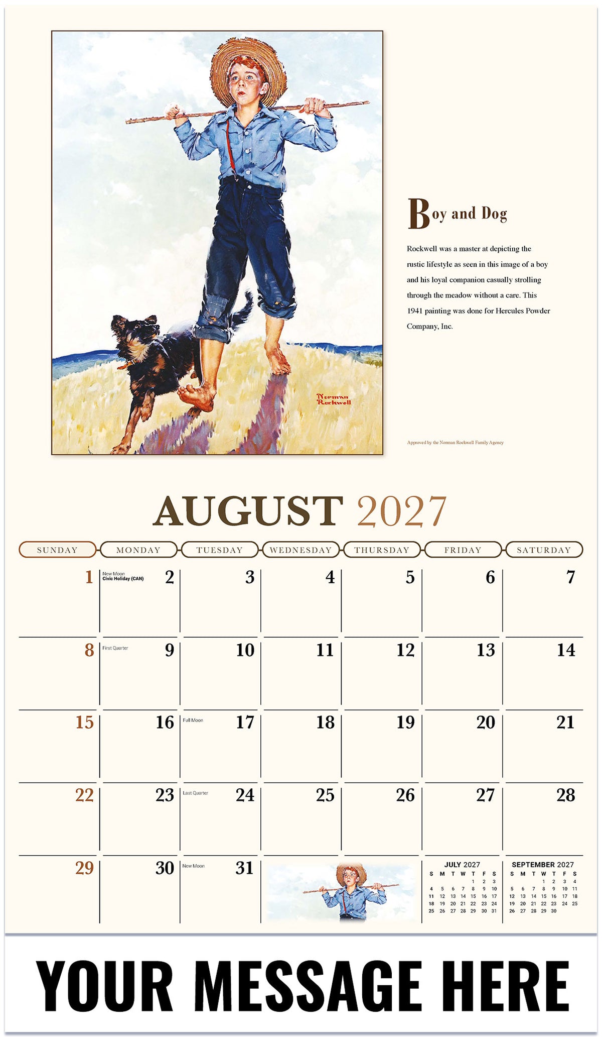 Memorable Images by Norman Rockwell Memory - 2027 Promotional Calendar