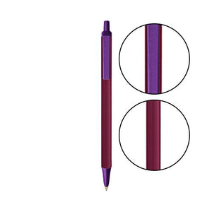 Burgundy BIC® Clic Stic® Pen - Burgundy With Purple