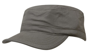 Brushed Sports Twill Military Cap - Custom Embroidered - HP_4025 - khaki