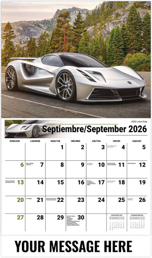 Exotic Cars (Bilingual) - 2026 Promotional Calendar