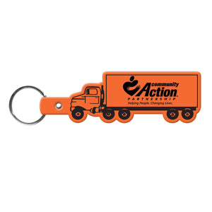 Truck Flexible Key Tag - Orange