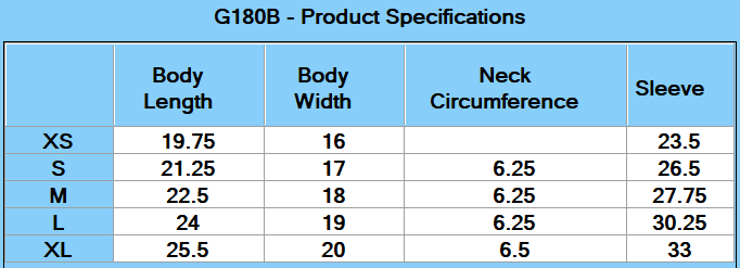 Gildan Youth Heavy Blend™ Fleece Crew - Specs