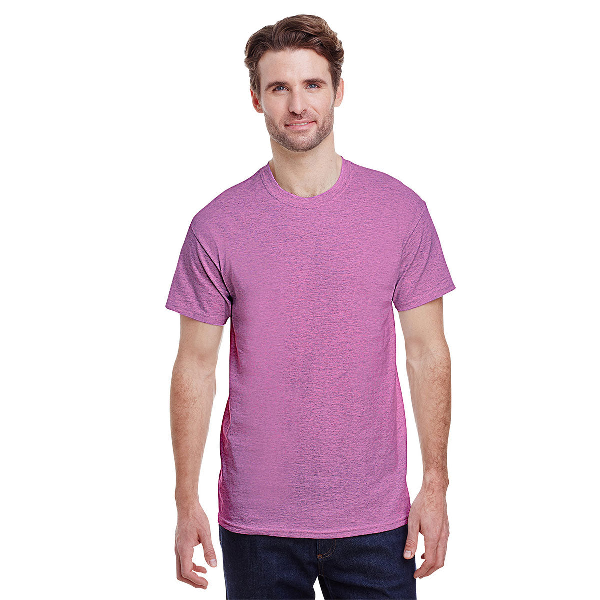Gildan Adult Heavy Cotton™ T-Shirt - Heather Radiant Orchid
