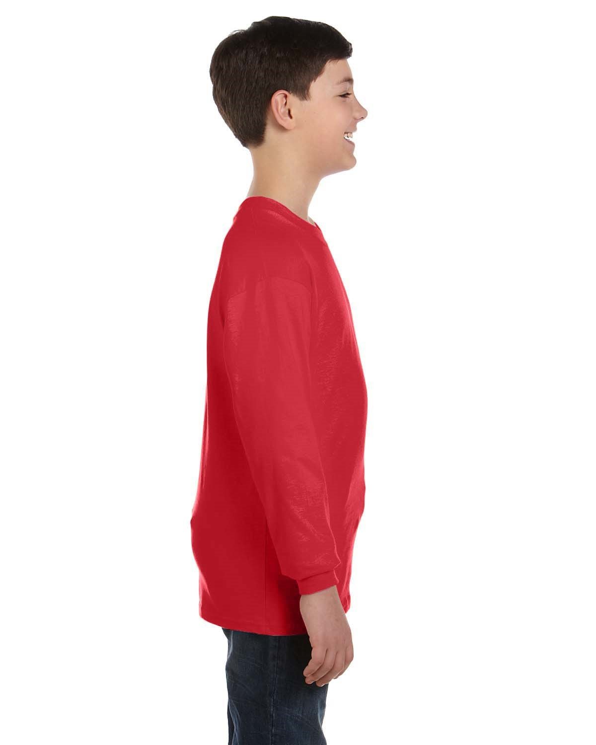 Gildan Youth Heavy Cotton™ Long-Sleeve T-Shirt - Side