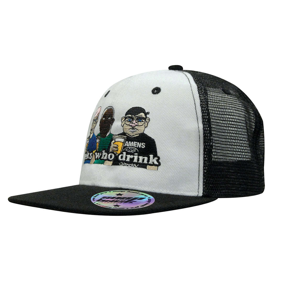6 Panel Mesh Back Cap with Flat Peak