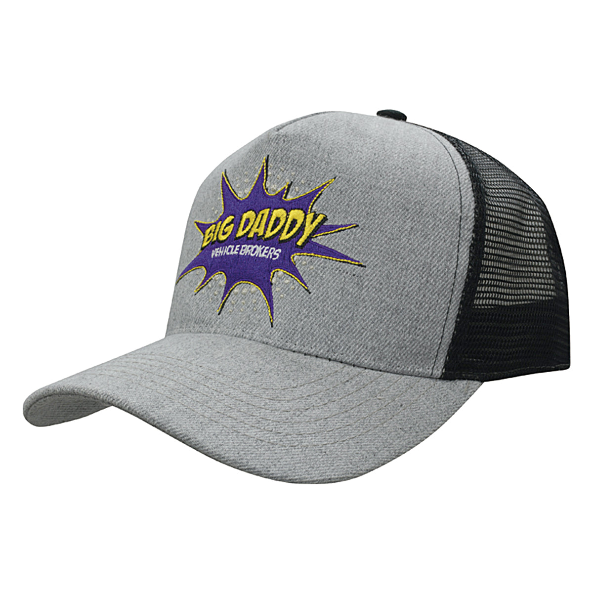 5 Panel Grey Marle with Mesh Back Cap