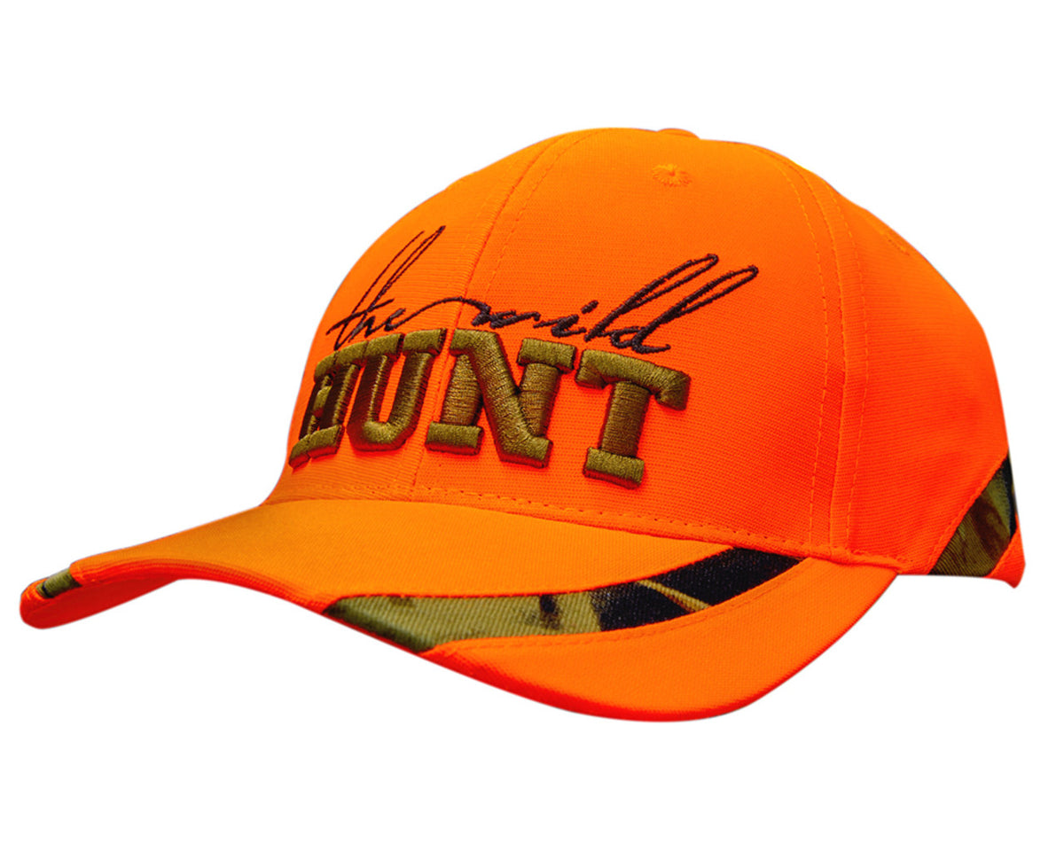 Lumincescent Cap With Leaf Camouflage Inserts - Orange