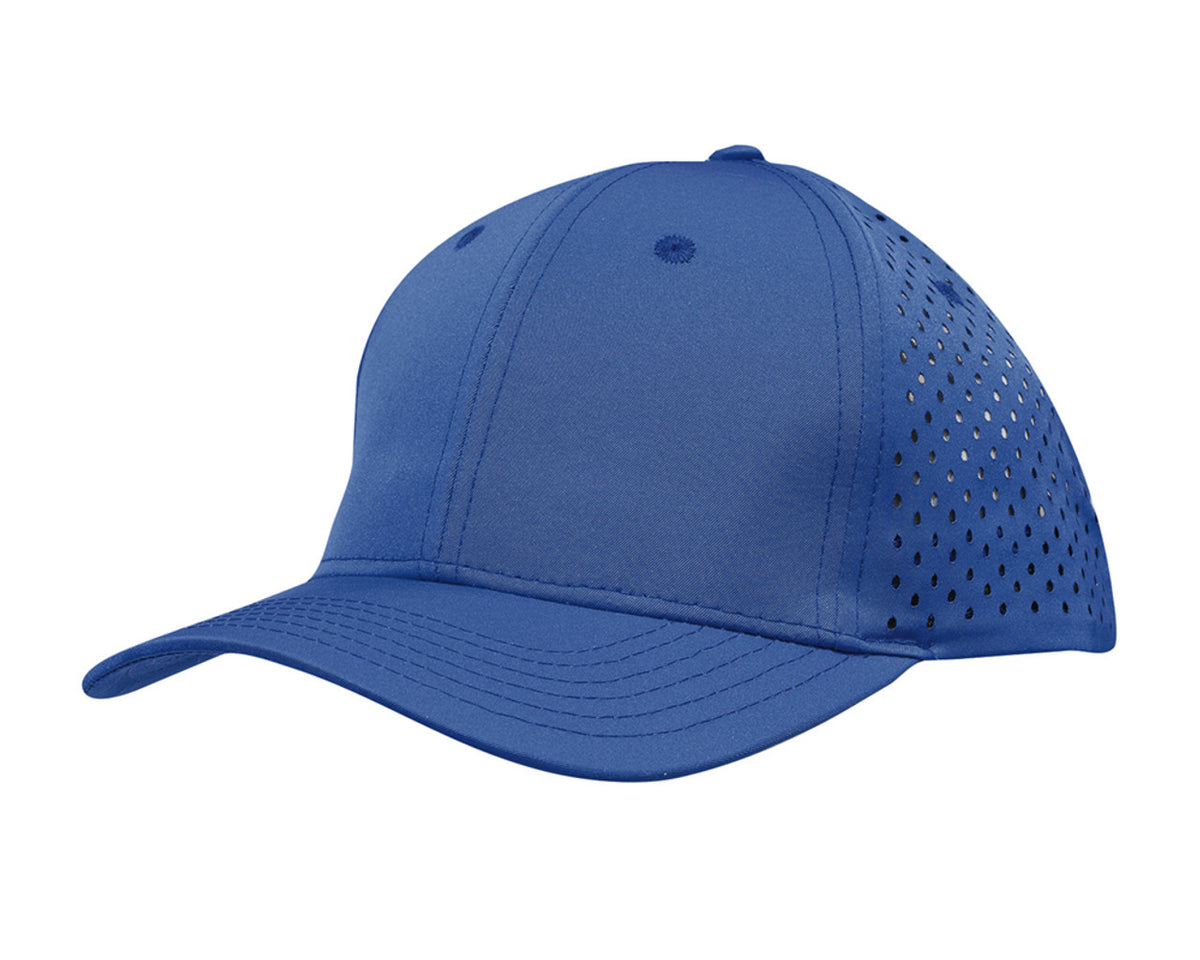 6 Panel Premium Pioneer Sports Twill With Tear Drop Perforations - Royal