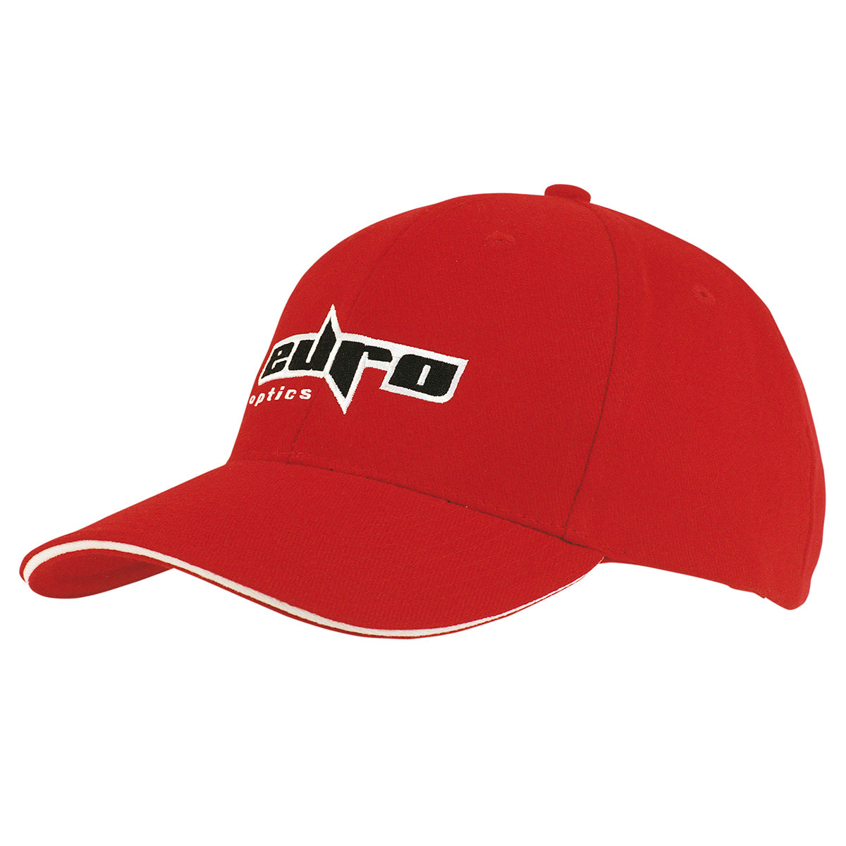 6 Panel Brush Heavy Cotton Sandwich Peak Cap