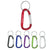 8 mm Split Ring Carabiner - All Colours - Red Imprint