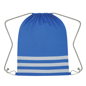 Reflective Safety Drawstring Bag - Blue