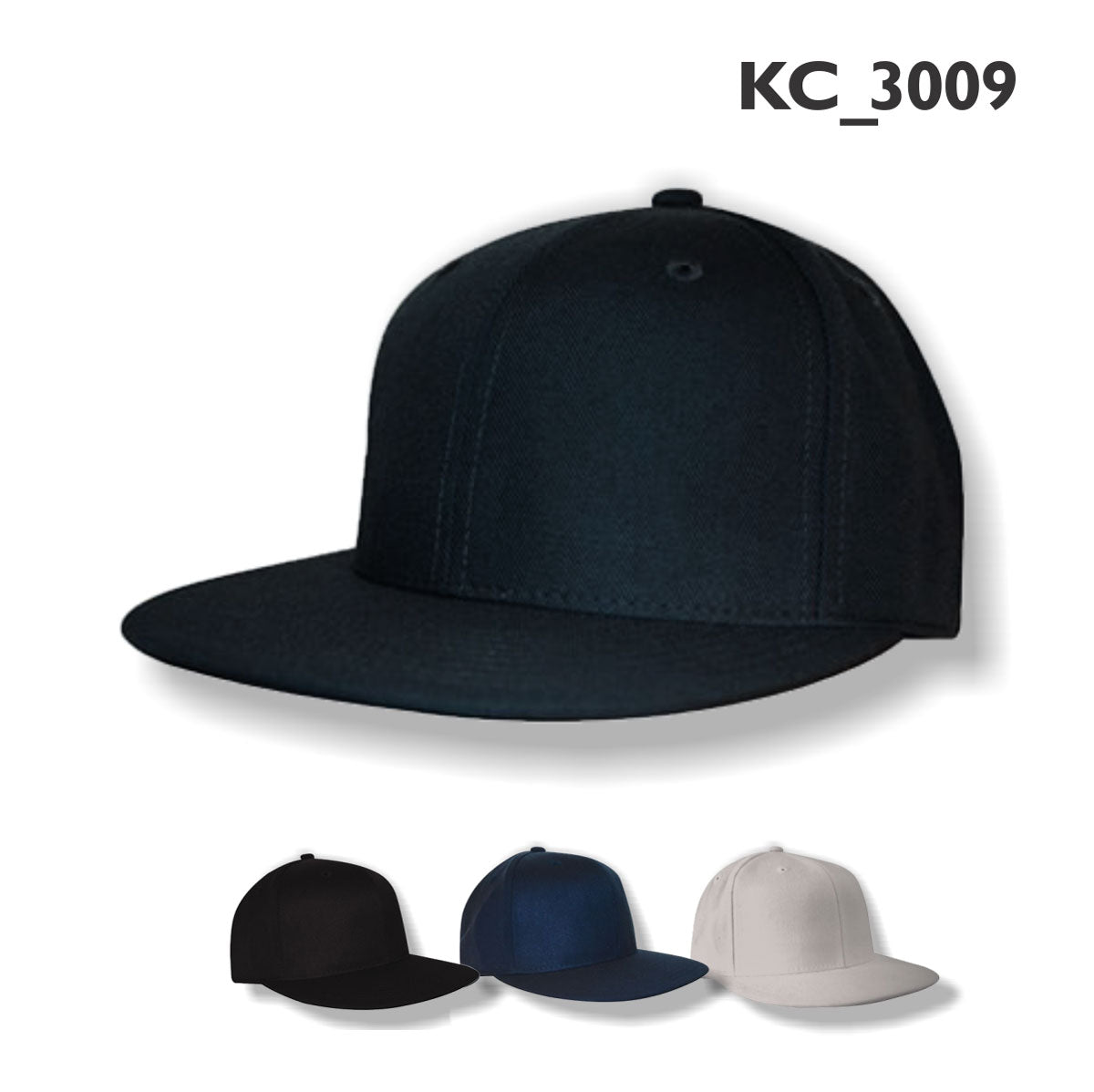 NU-FIT® "Flat" peak acrylic/spandex serge fitted cap
