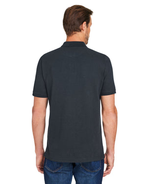 Harriton Men's Valiant Cotton Snag Protect Pocket Polo - Back