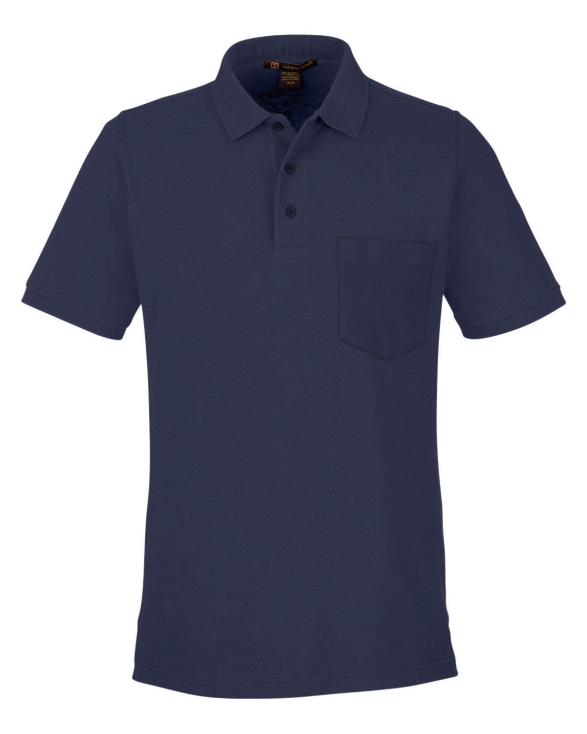Harriton Men's Valiant Cotton Snag Protect Pocket Polo - Dark Navy