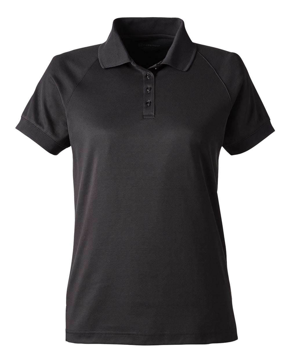 Harriton Ladies' Charge Snag and Soil Protect Polo - Black