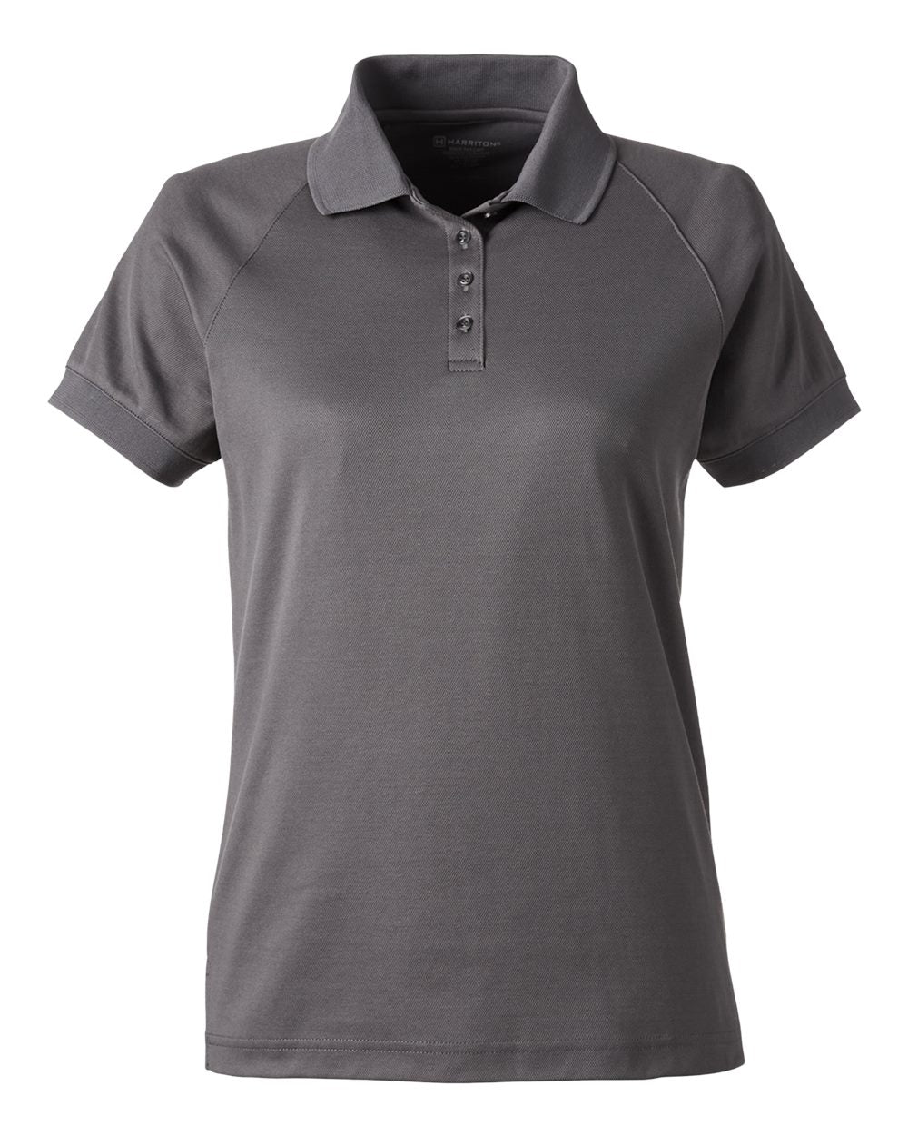 Harriton Ladies' Charge Snag and Soil Protect Polo - Dark Charcoal