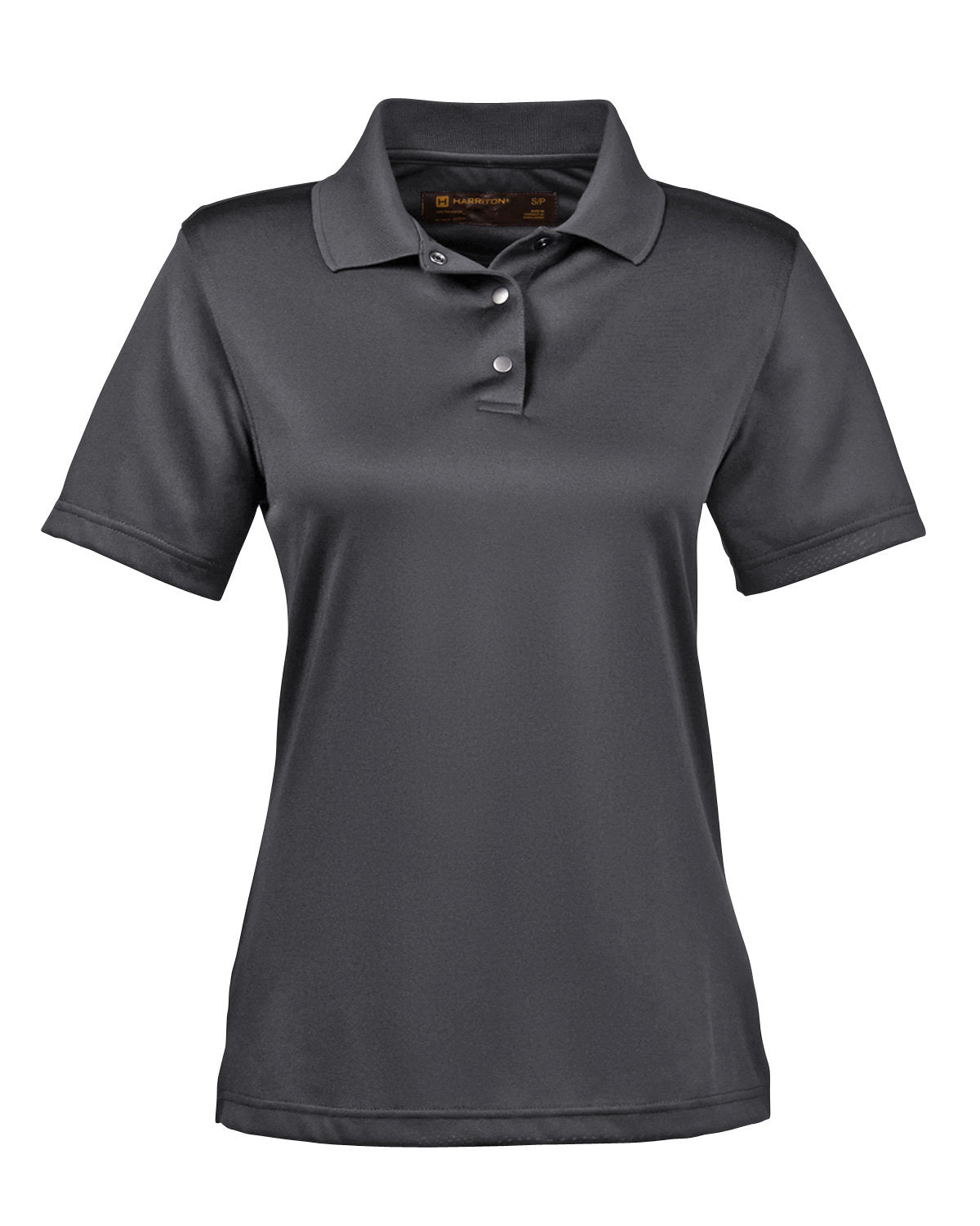 Harriton Ladies' Advantage Snag Protection Plus IL Snap Placket Polo - Dark Charcoal