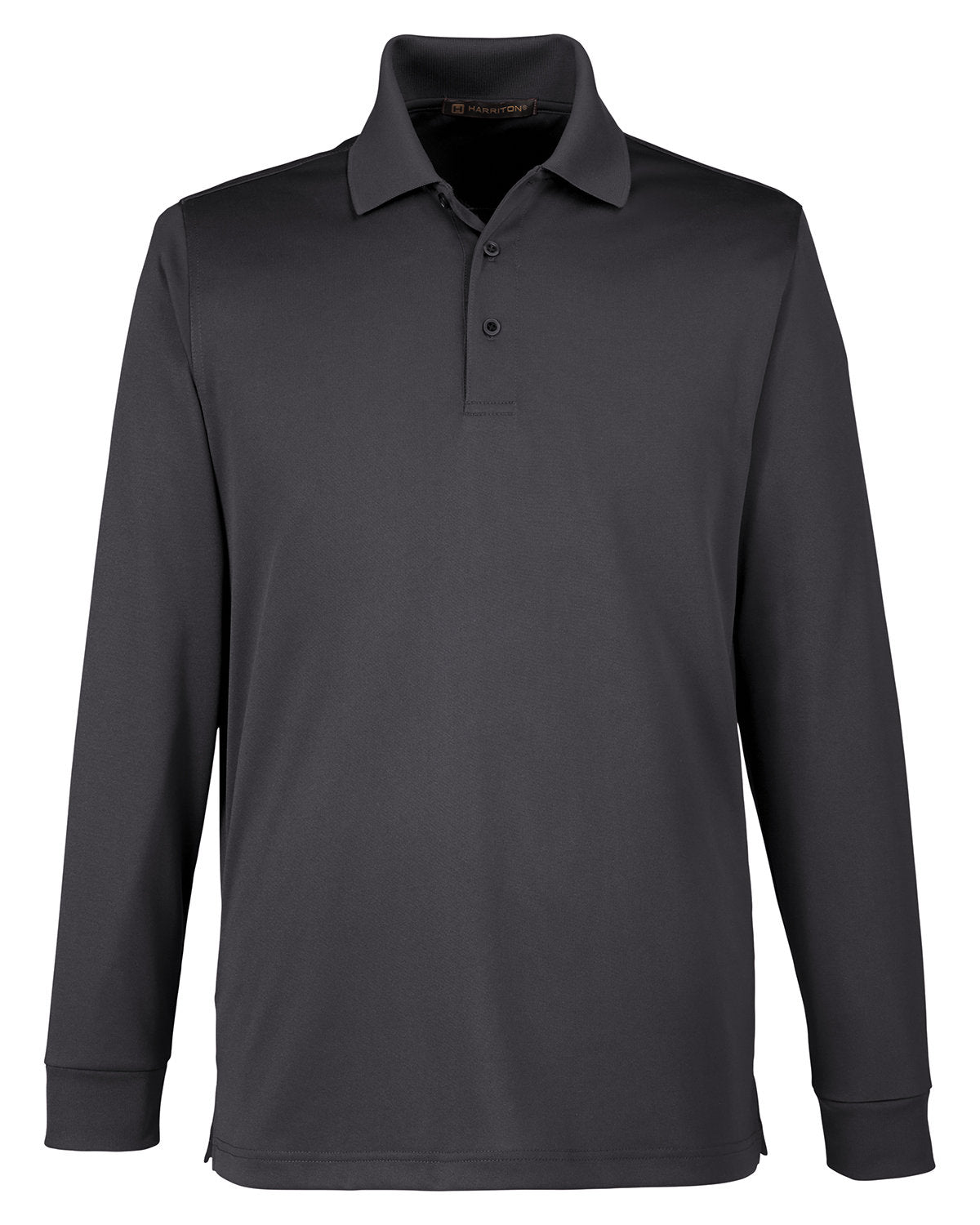 Harriton Men's Tall Advantage Long Sleeve Snag Protection Plus IL Polo - Dark Charcoal