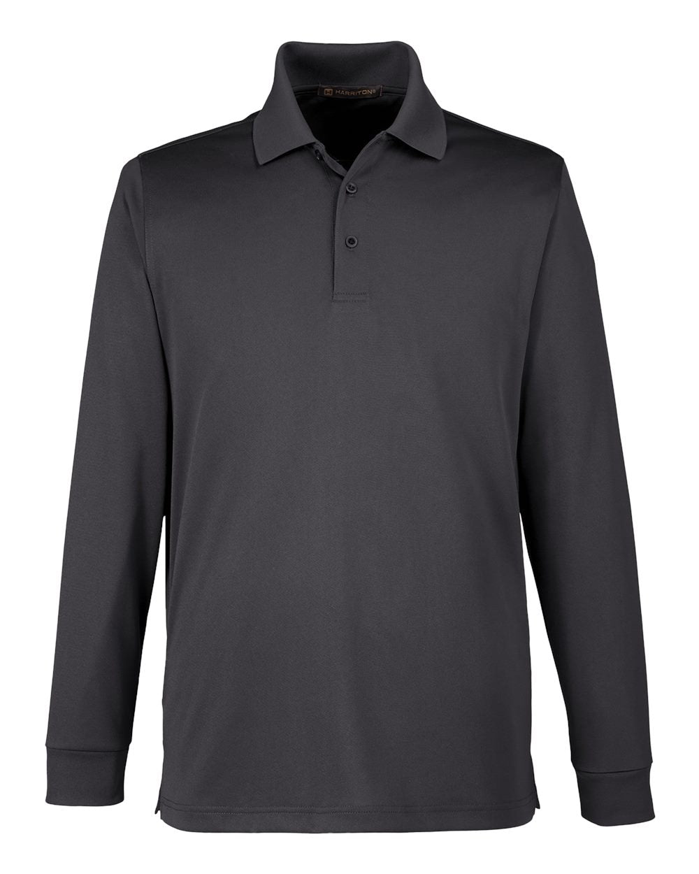 Harriton Men's Tall Advantage Long Sleeve Snag Protection Plus IL Polo - Dark Charcoal