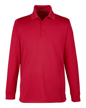 Harriton Men's Tall Advantage Long Sleeve Snag Protection Plus IL Polo - Red