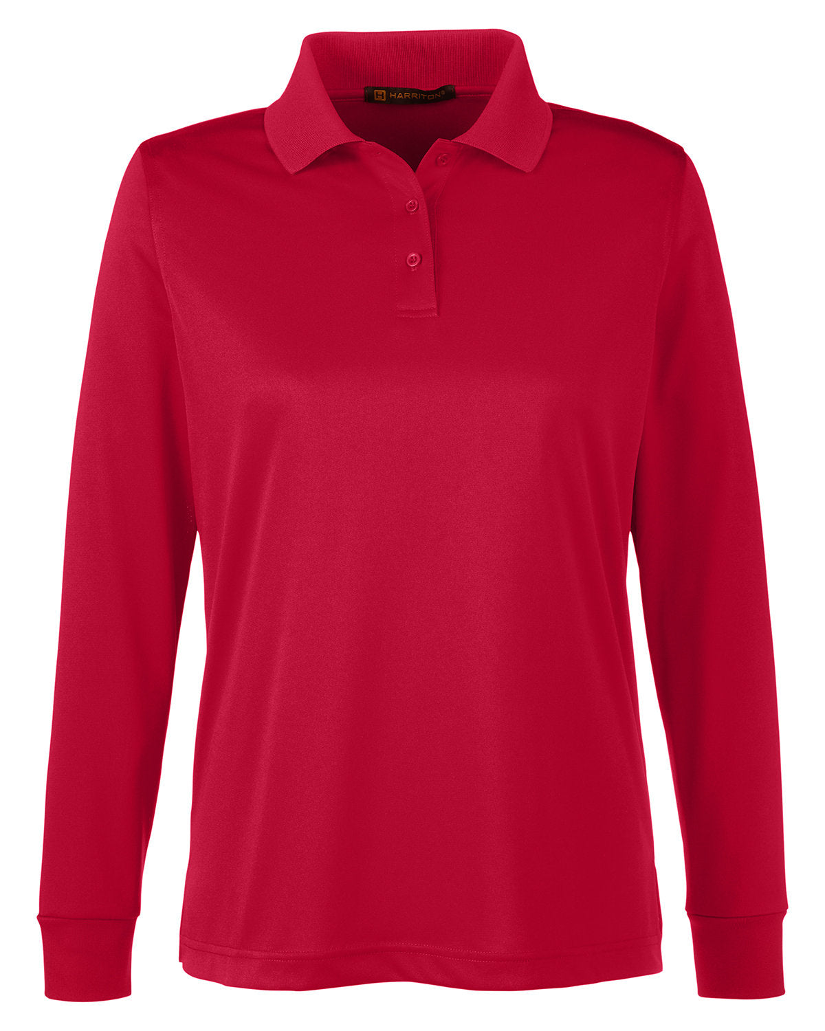Harriton Ladies' Advantage Snag Protection Plus IL Long Sleeve Polo - Red