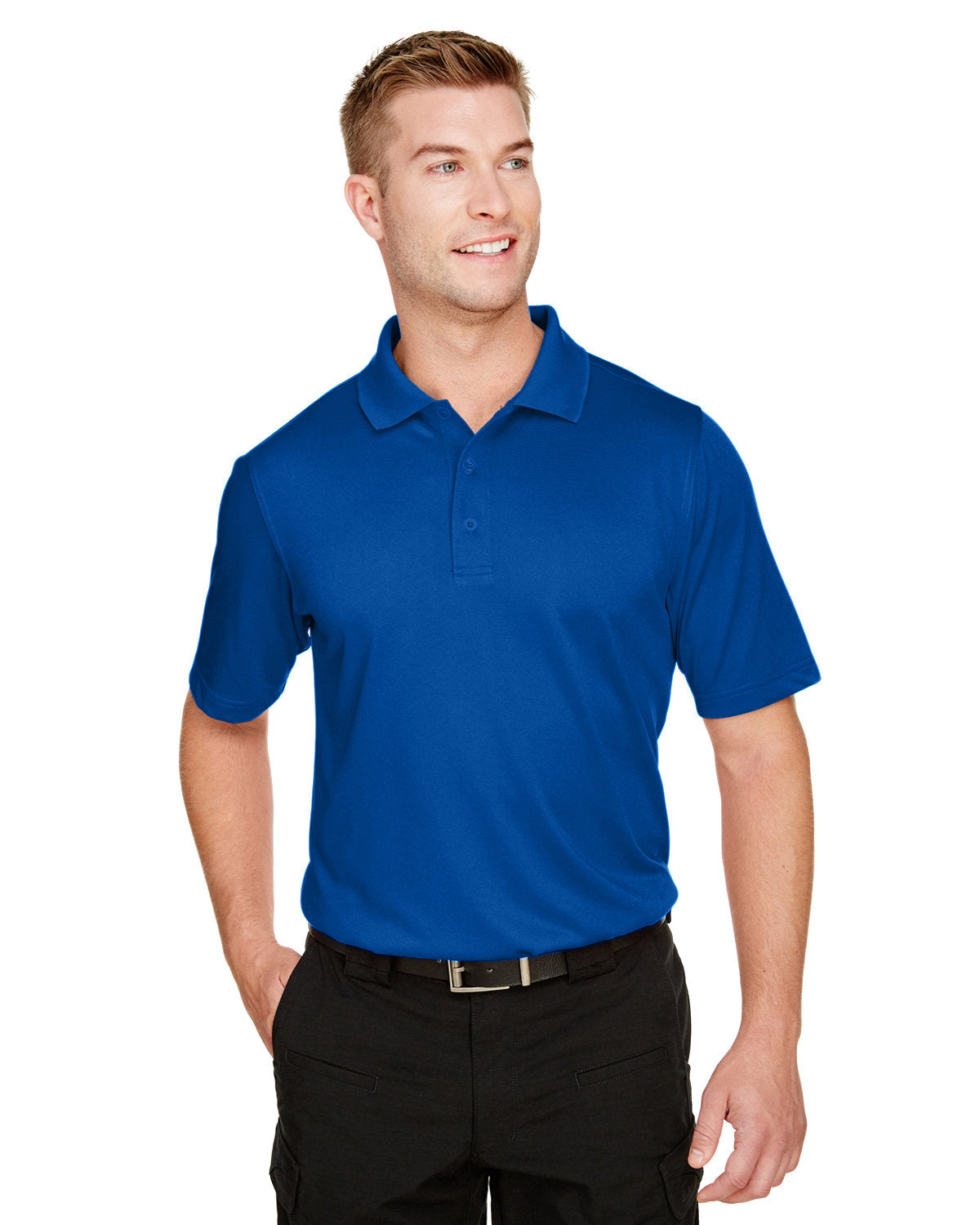 Harriton Men's Tall Advantage Snag Protection Plus IL Polo - True Royal