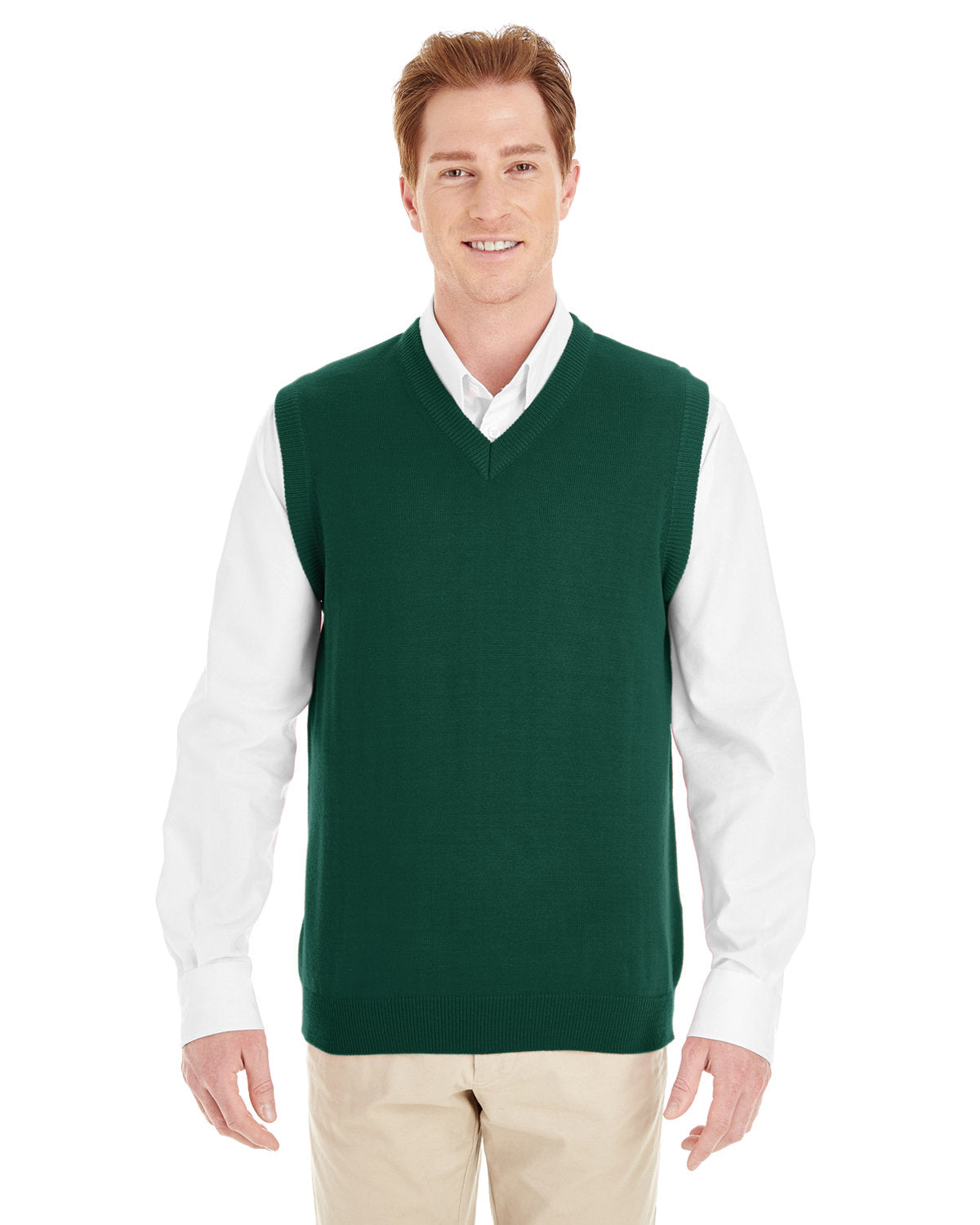 Harriton Men's Pilbloc™ V-Neck Sweater Vest - Hunter