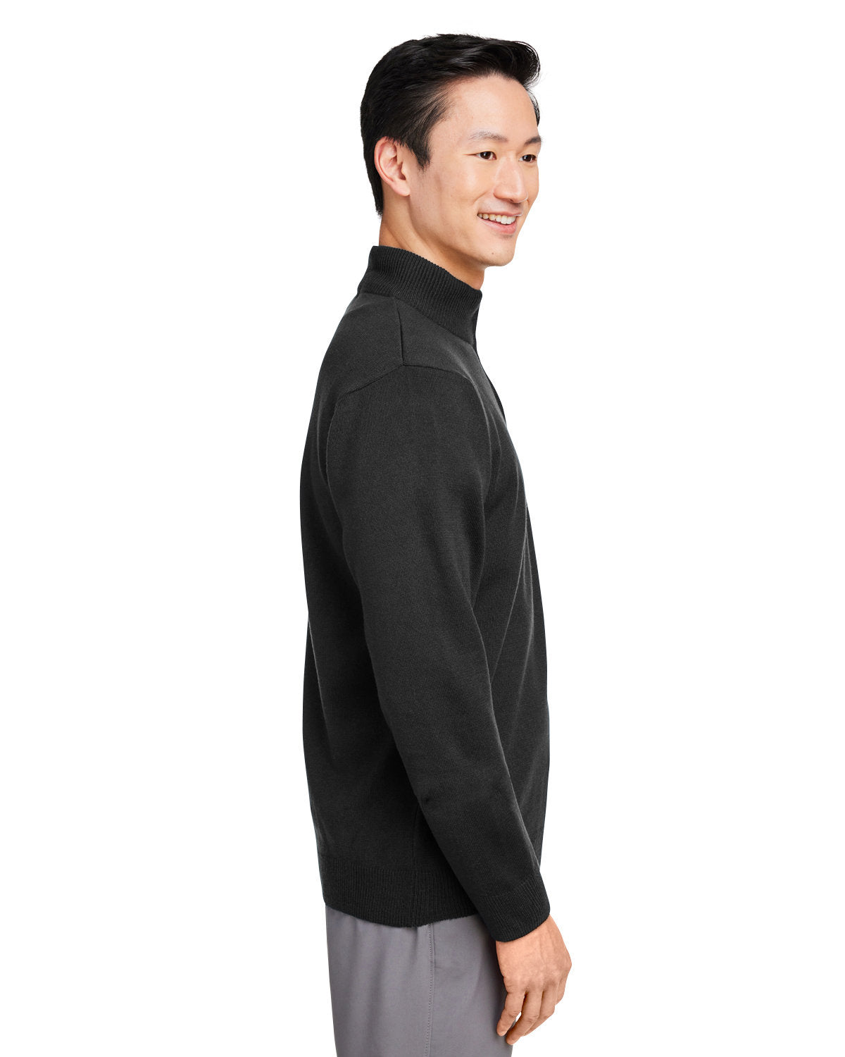 Harriton Unisex Pilbloc™ Quarter-Zip Sweater - Side