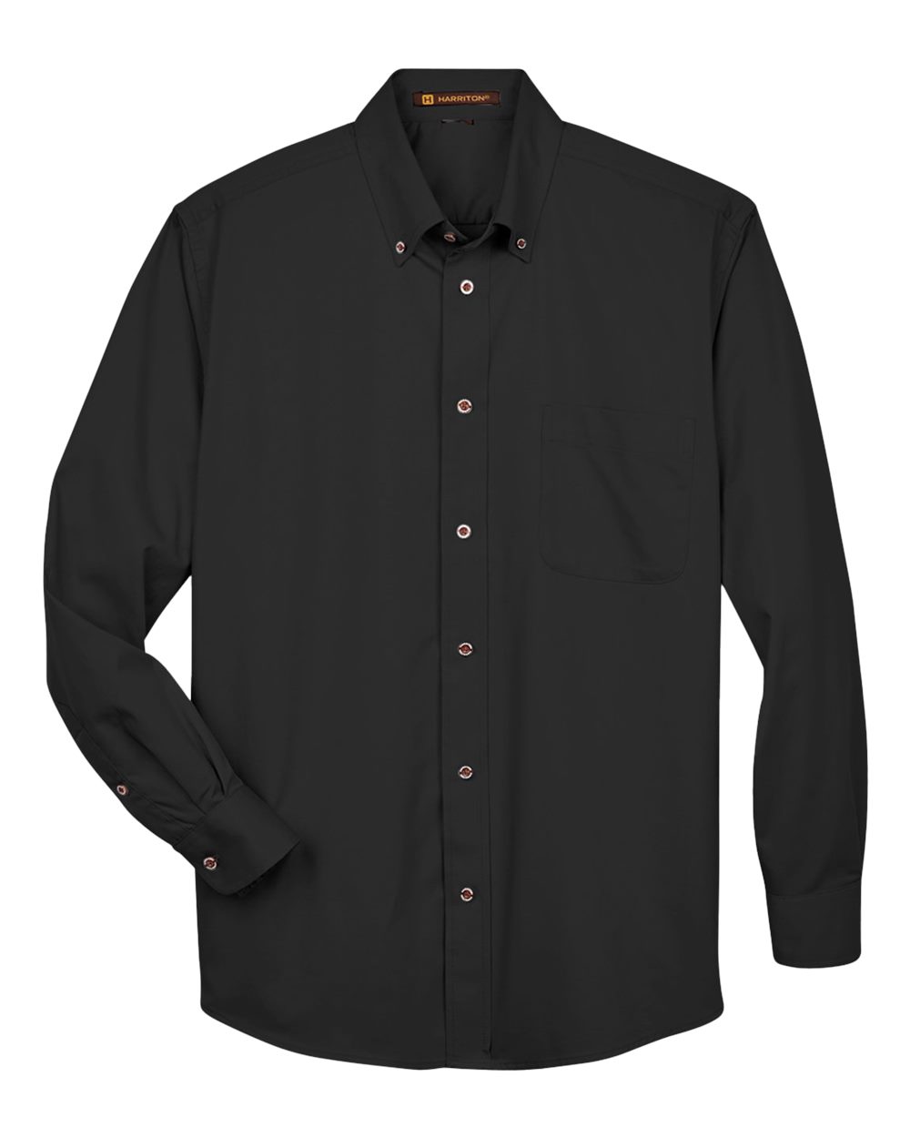Harriton Men's Easy Blend™ Twill Shirt - Black
