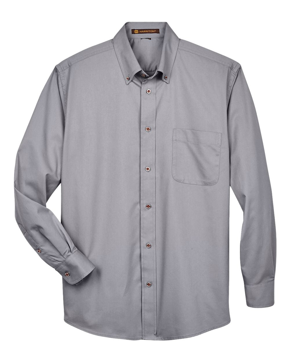 Harriton Men's Easy Blend™ Twill Shirt - Dark Grey