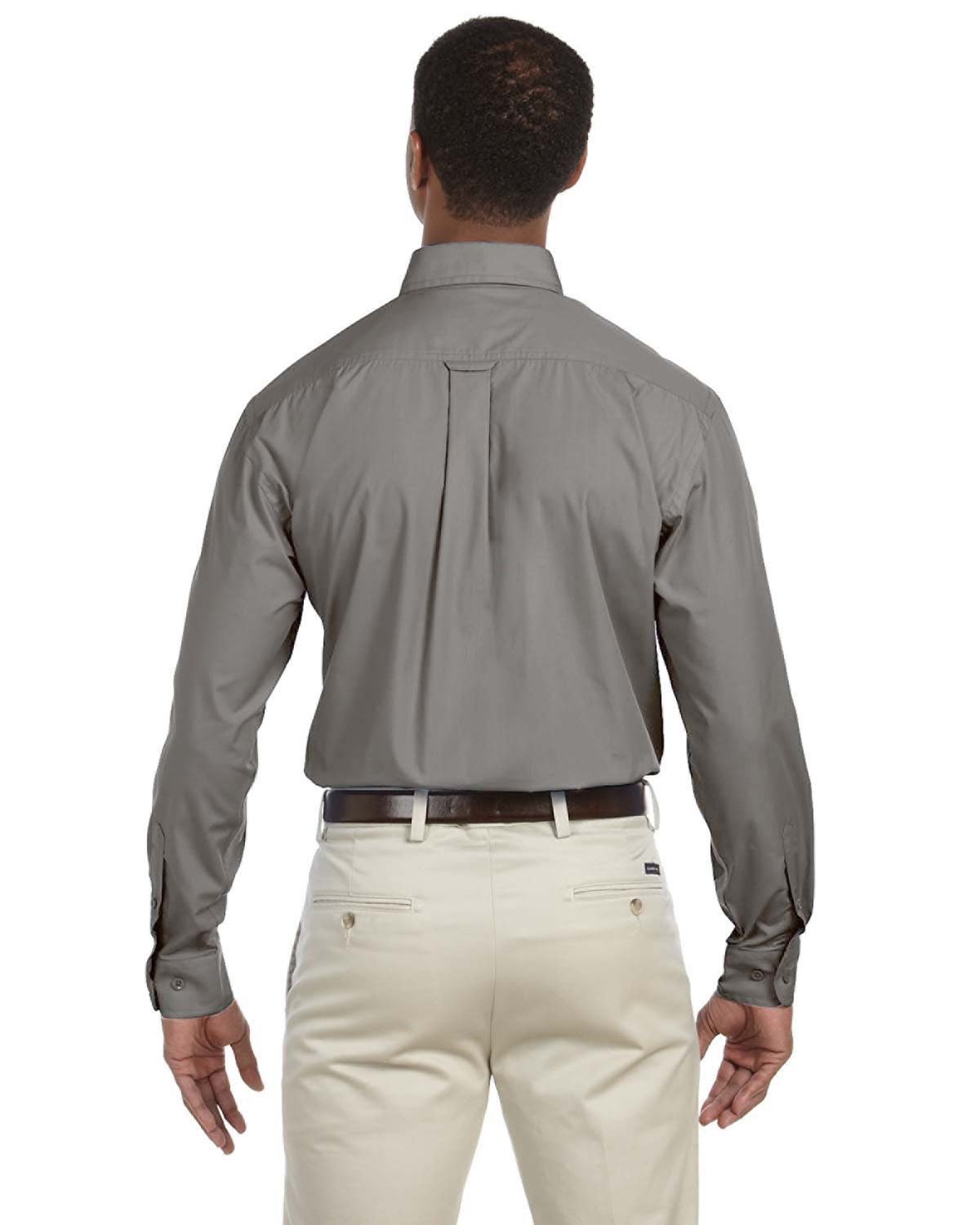 Harriton Men's Essential Poplin - Back