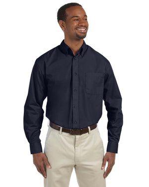 Harriton Men's Tall Essential Poplin - Front