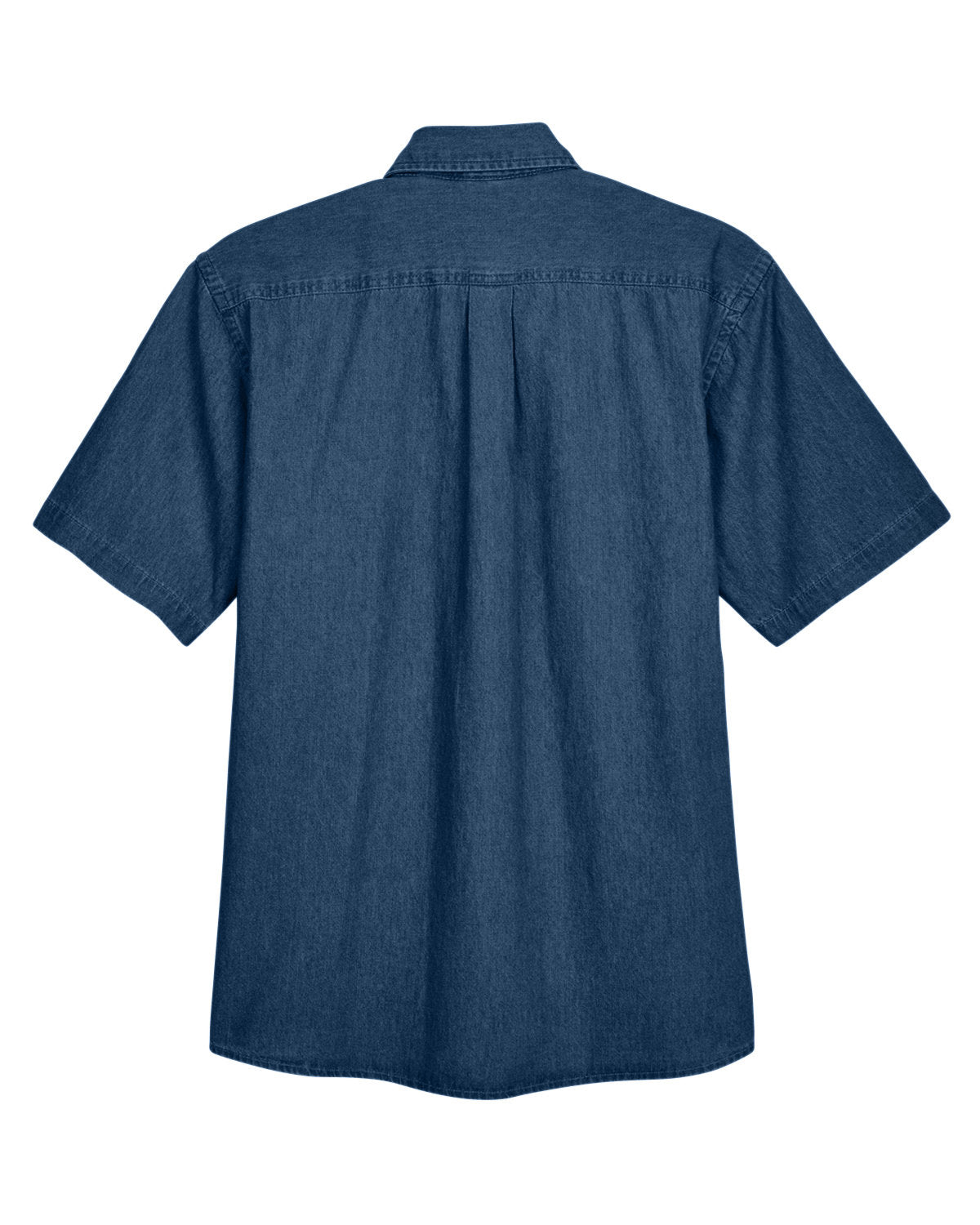Harriton Men's Short-Sleeve Denim Shirt - Back