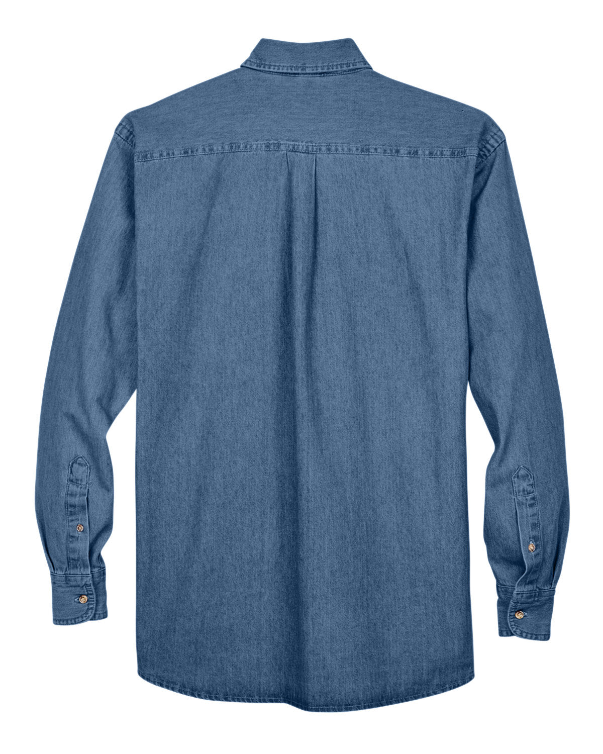 Harriton Men's Tall Long-Sleeve Denim Shirt - Back