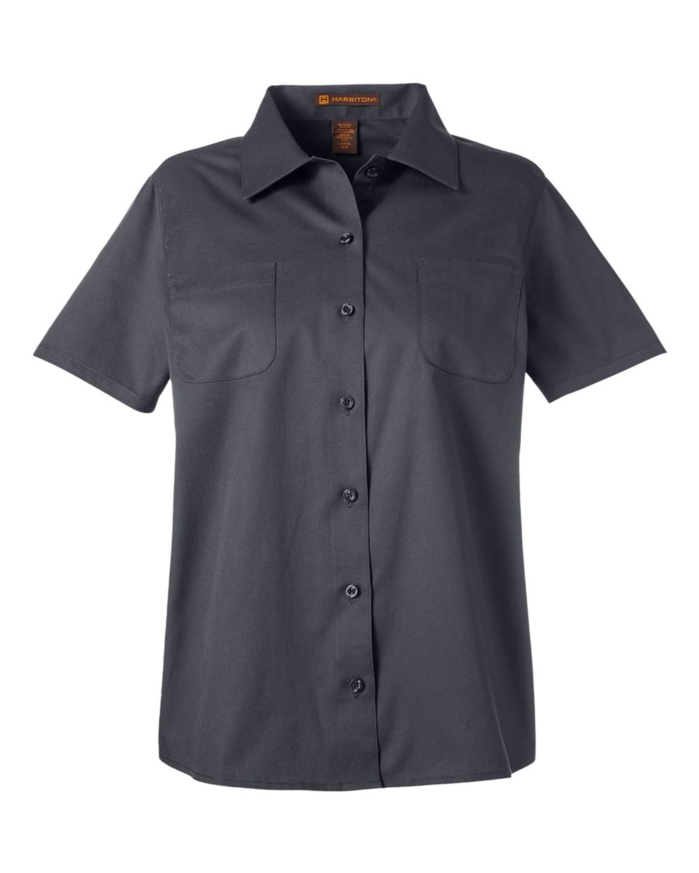 Harriton Ladies' Advantage IL Short-Sleeve Work Shirt - Dark Charcoal