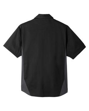 Harriton Men's Tall Flash IL Colorblock Short Sleeve Shirt - Back