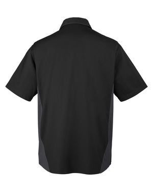 Harriton Men's Tall Flash IL Colorblock Short Sleeve Shirt - Back