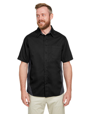 Harriton Men's Tall Flash IL Colorblock Short Sleeve Shirt - Front