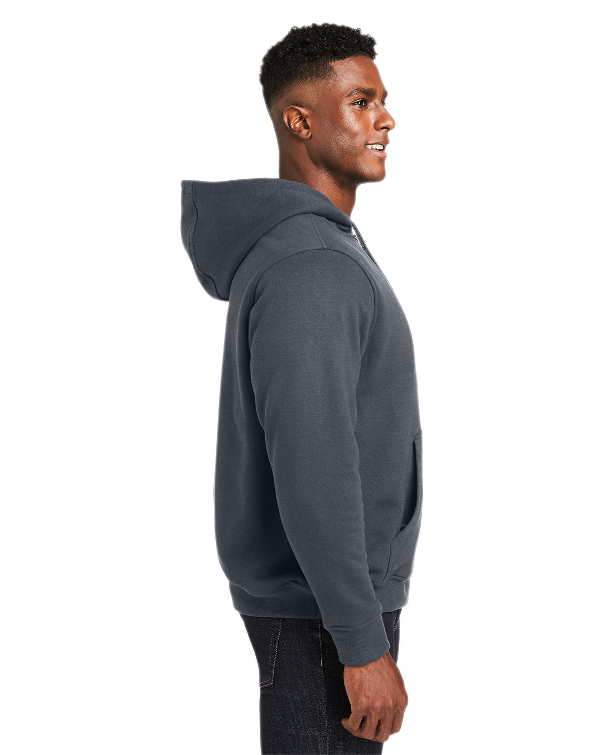 Harriton Men's ClimaBloc™ Lined Heavyweight Hooded Sweatshirt - Side