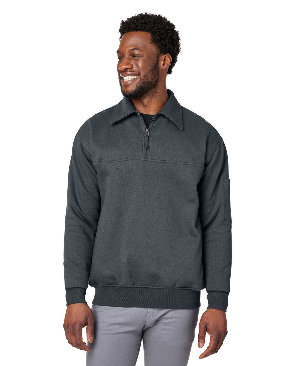 Harriton Men's ClimaBloc™ Heavyweight Tactical Quarter-Zip - Front