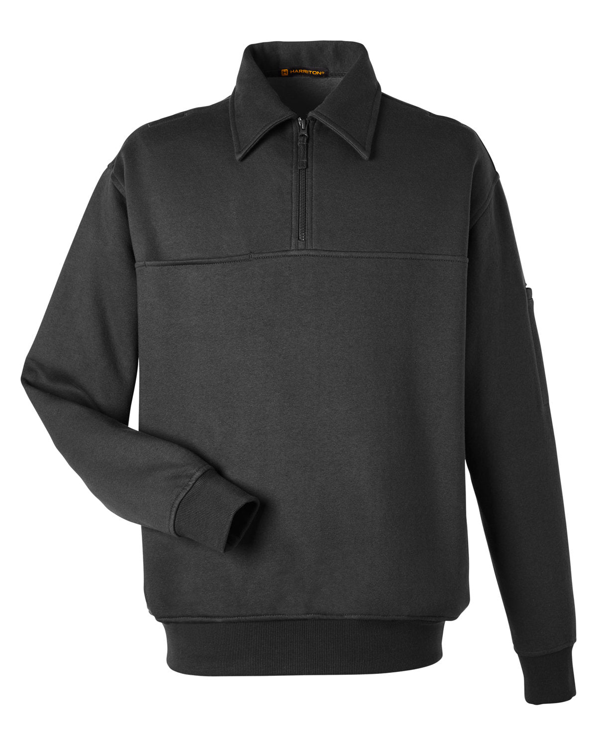 Harriton Men's ClimaBloc™ Heavyweight Tactical Quarter-Zip - Black