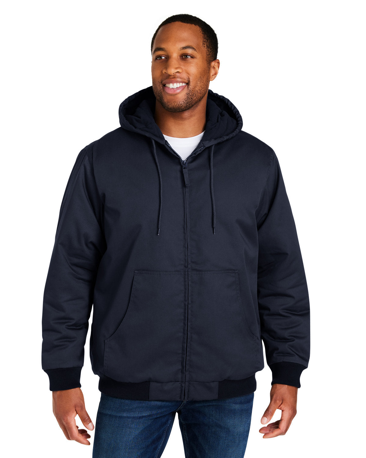 Harriton Unisex ClimaBloc® Heavyweight Hooded Full-Zip Jacket - Front