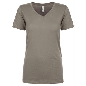 Next Level Women's Ideal V-Neck T-Shirt - Warm Grey