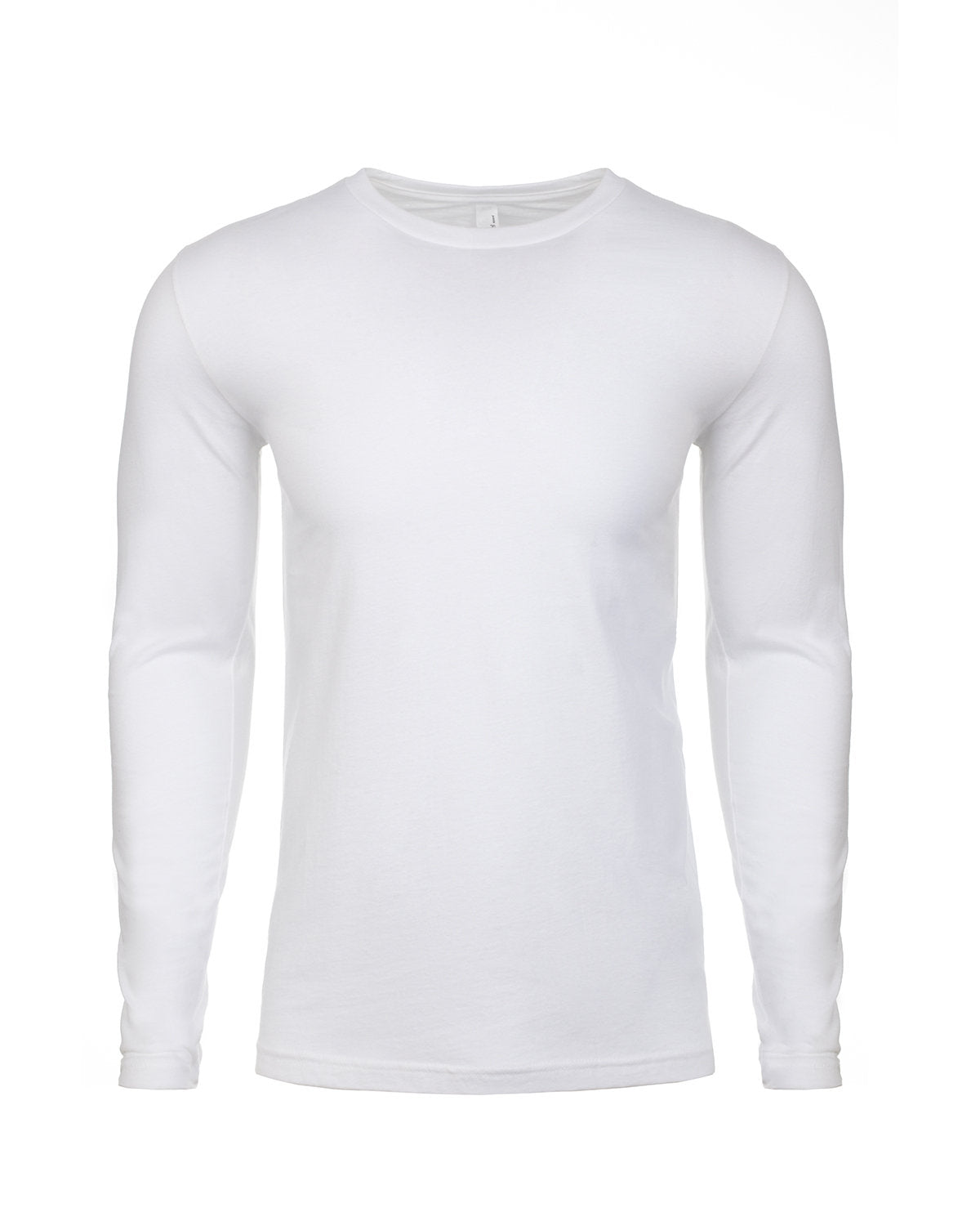 Next Level Apparel Men's Cotton Long-Sleeve Crew - White