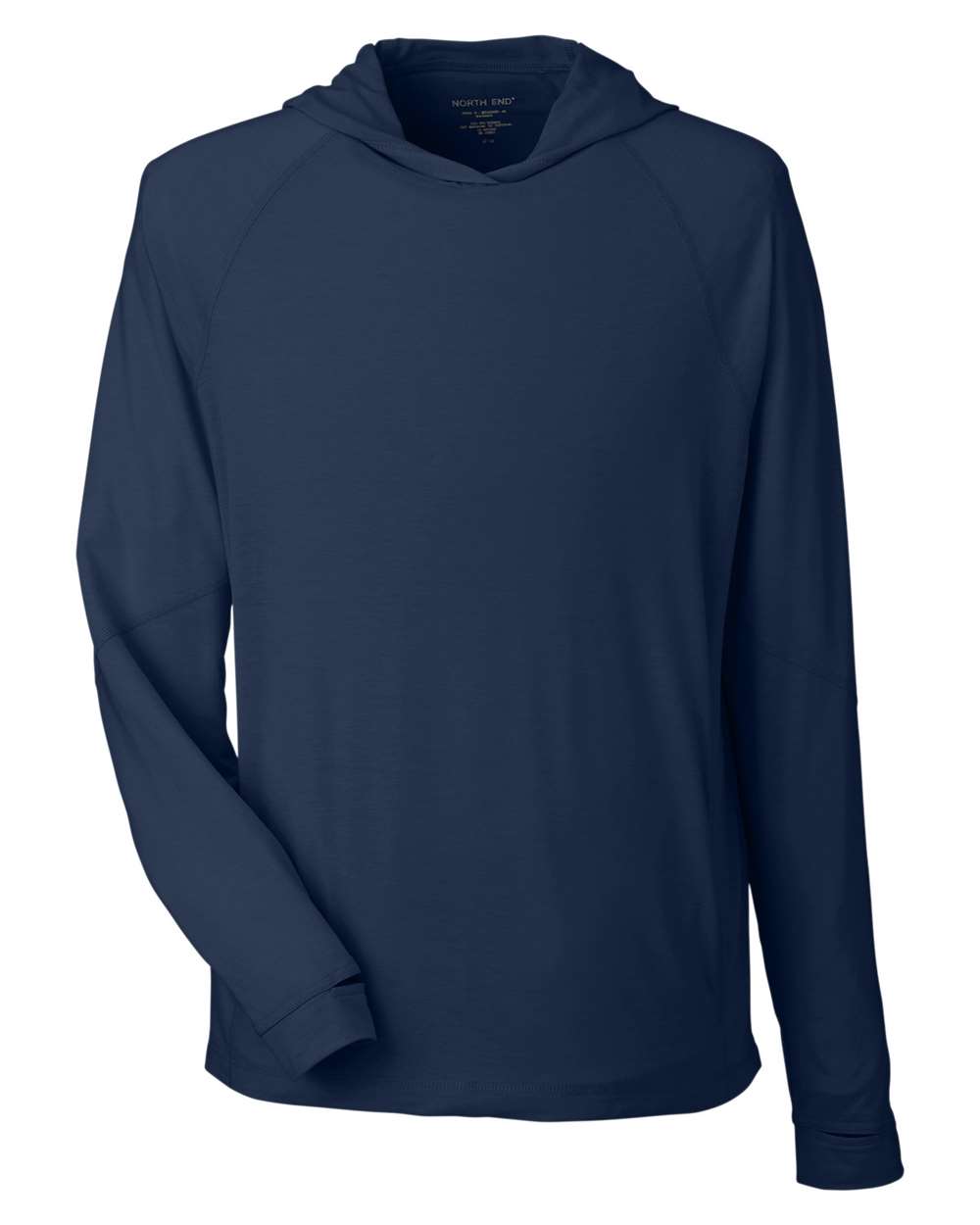 North End Unisex JAQ Stretch Performance Hooded T-Shirt - Classic Navy