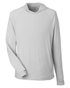North End Unisex JAQ Stretch Performance Hooded T-Shirt - Platinum